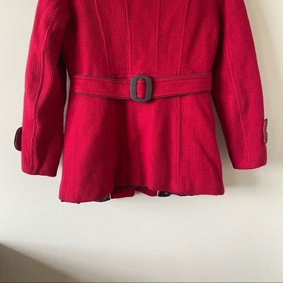 Soia & Kyo-Lipstick Red Ribbed Wool Blend Jacket - Picture 8 of 16